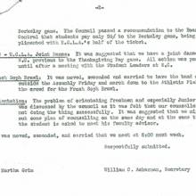 Student Executive Council Minutes, page 2, October 7, 1936