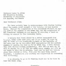 Letter to Allen regarding joint concert, October 28, 1939