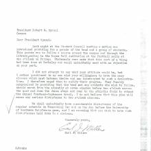 Letter from Dean Earl J. Miller to President Sproul regarding Band parade, October 6, 1936