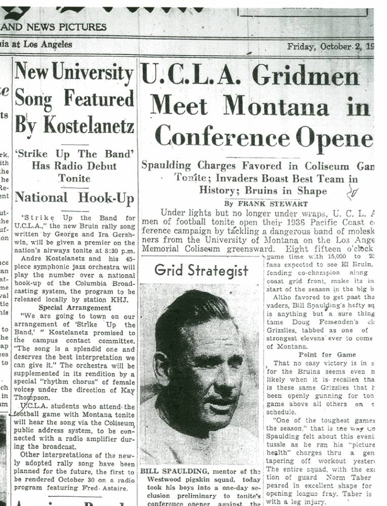 "Strike up the Band" Radio Debut, Daily Bruin, October 2, 1936