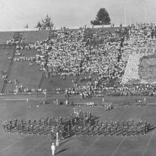 Band on field at Stanford, October 18, 1947