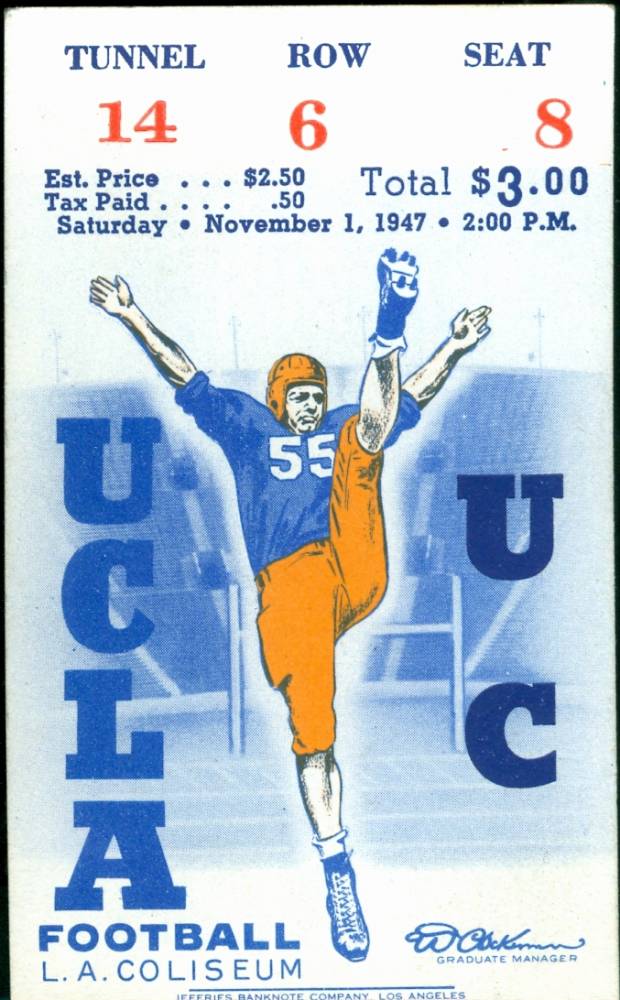 Football Ticket November 1, 1947