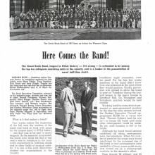 Great Bruin Band, "Largest in UCLA History," UCLA Magazine, 1947
