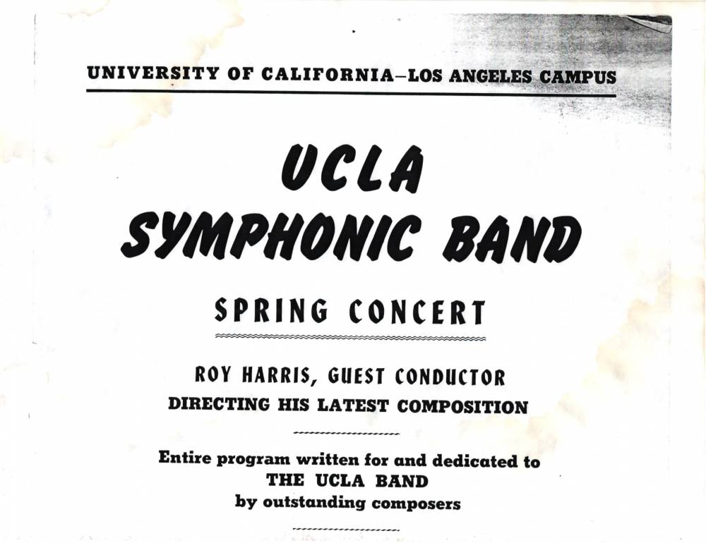 1949 05 10 Roy Harris Symphonic Band Concert 6