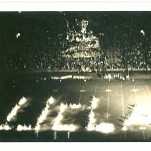 Block UCLA at night, 1948