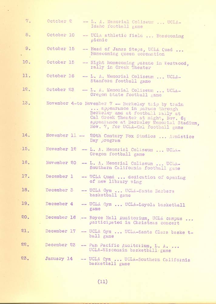 Great Bruin Band Story, Band Manual, page 6, 1948-1949