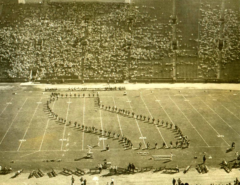 California formation, Idaho game, Coliseum, October 2, 1948