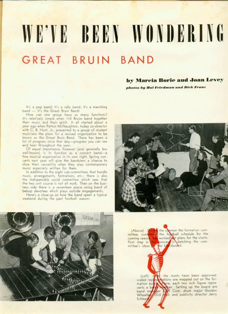 "We've Been Wondering" feature Band feature in Scop Magazine, p. 1, December 1948