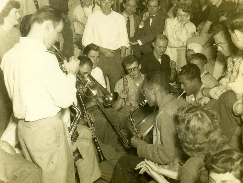 Band performing, Cal trip, November 1948