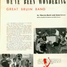 "We've Been Wondering" feature Band feature in Scop Magazine, p. 1, December 1948