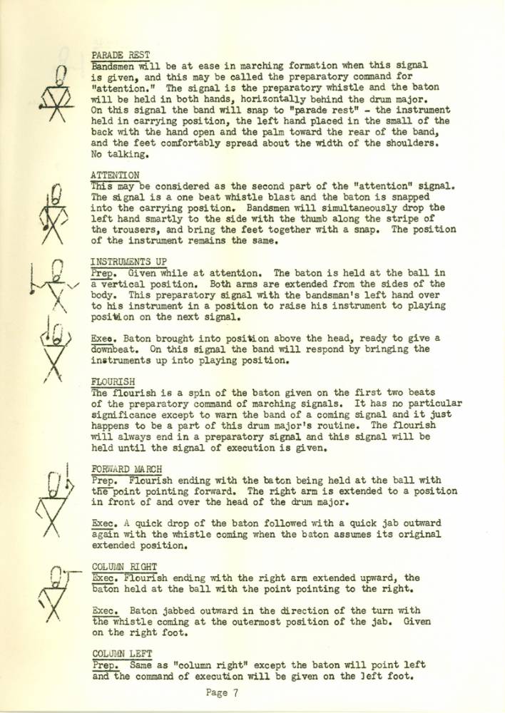 1953 Band Manual, Page 7