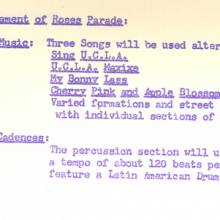 Band Press Release, page 3, 1956 Rose Bowl, January 2, 1956 