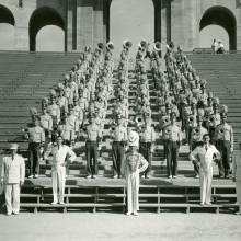 Group photo in Coliseum, 1950's