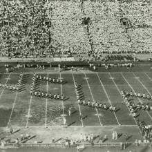 Slant UCLA formation, USC game, 1950's