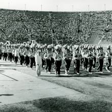 Parade block in Coliseum, 1950's