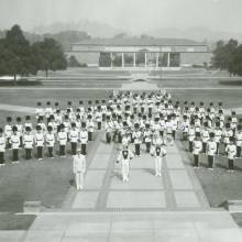 Group photo at Schoenberg Quad, 1950's