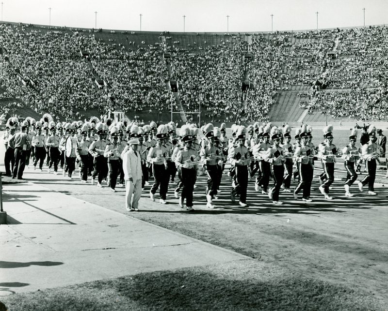 Parade block in Coliseum, 1950's