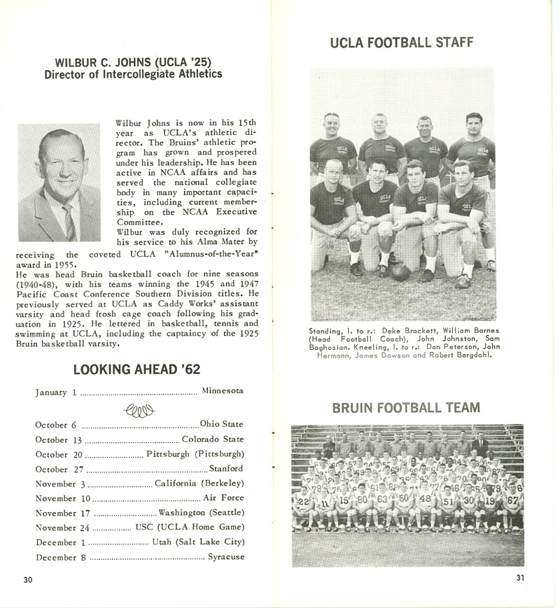 Band Press Release, pages 30-31, 1962 Rose Bowl