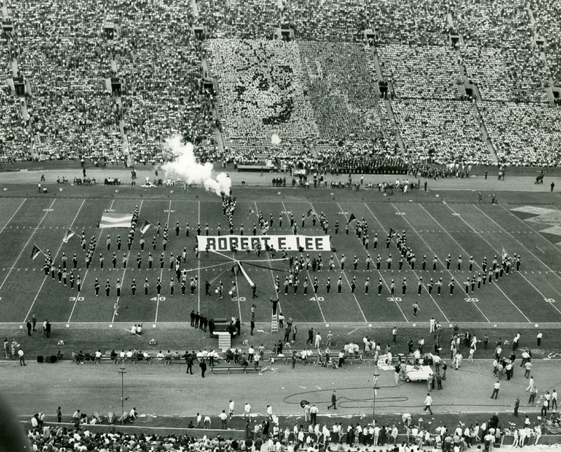 Riverboat formation at USC game, Coliseum, November 18, 1967