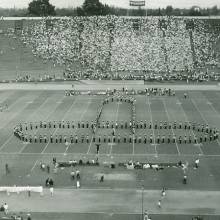 Sombrero formation at Stanford, Stanford Stadium, October 21, 1967