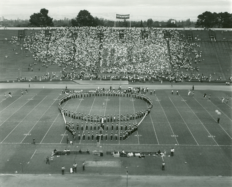 Balloon formation at Stanford, Stanford Stadium, October 21, 1967