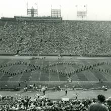 Diamonds formation at Oregon State game, Coliseum, November 4, 1967