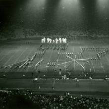 Train formation at Stanford game, Coliseum, November 12, 1966