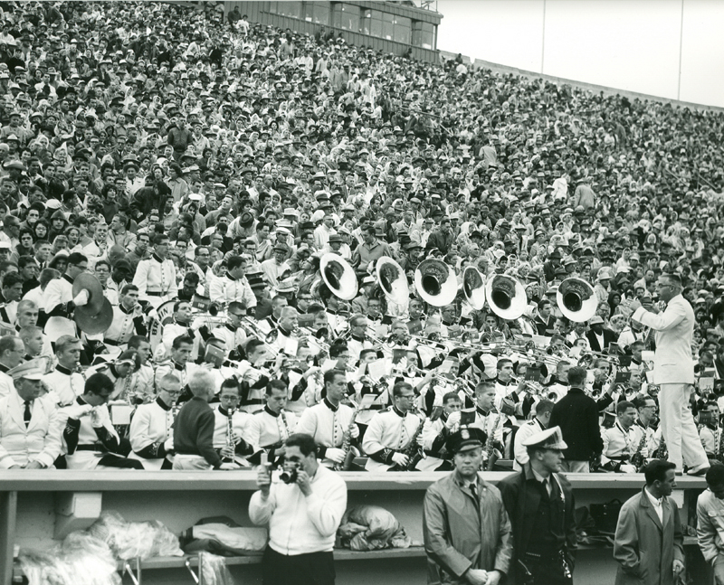 Kelly James conducting the Band at Cal, 1960's