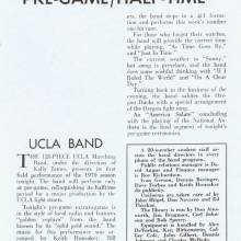 Goal post Band page, Oregon game, October 10, 1970