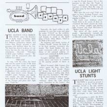 Goal Post Band page, USC game, November 21, 1970