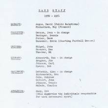 Band Staff, 1970