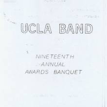 Band Banquet program, May 23, 1971