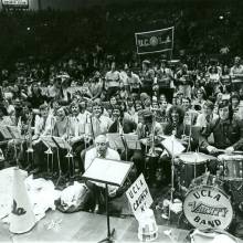 Varsity Band in San Diego, California for finals, 1975 NCAA Men's Basketball Tournament
