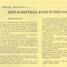 Varsity Band article in The Hoop, 1976