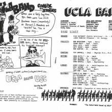 USC game flyer with cartoon, November 18, 1972