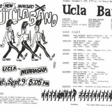 Nebraska game flyer with cartoon, September 9, 1972