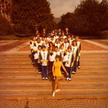 1979 Band Staff at inverted fountain