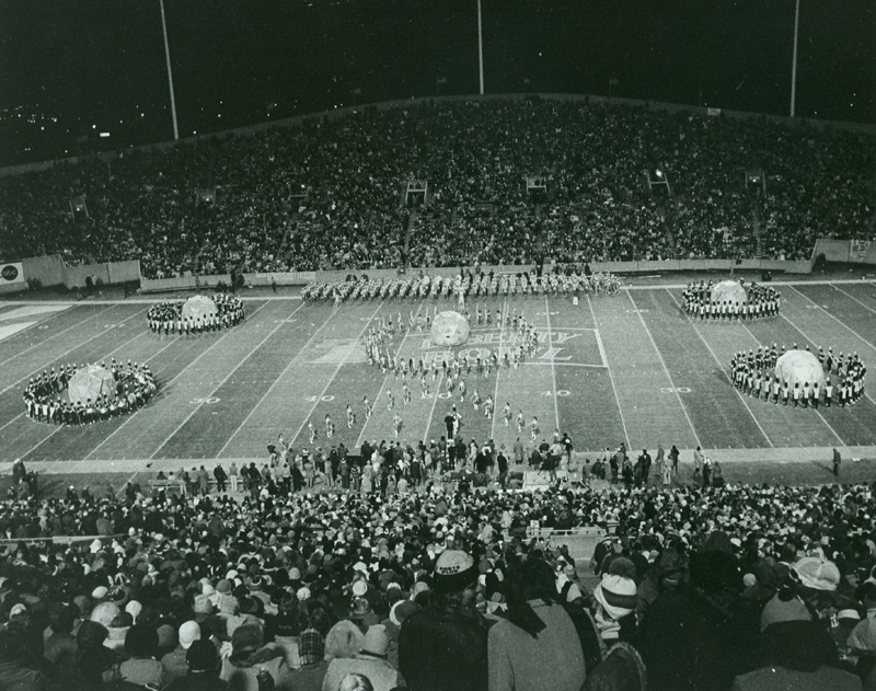 Band on field at 1976 Liberty Bowl, Memphis, Tennessee, December 20, 1976