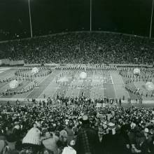 Band on field at 1976 Liberty Bowl, Memphis, Tennessee, December 20, 1976