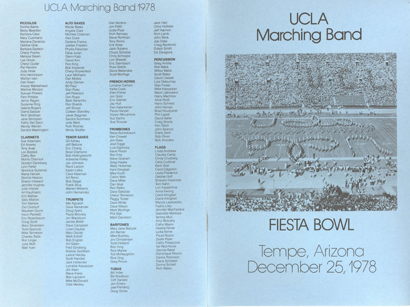 1976 Fiesta Bowl Band booklet, front and back covers