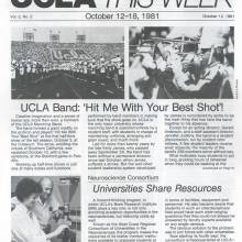 Band featured in "UCLA This Week," October 12, 1981