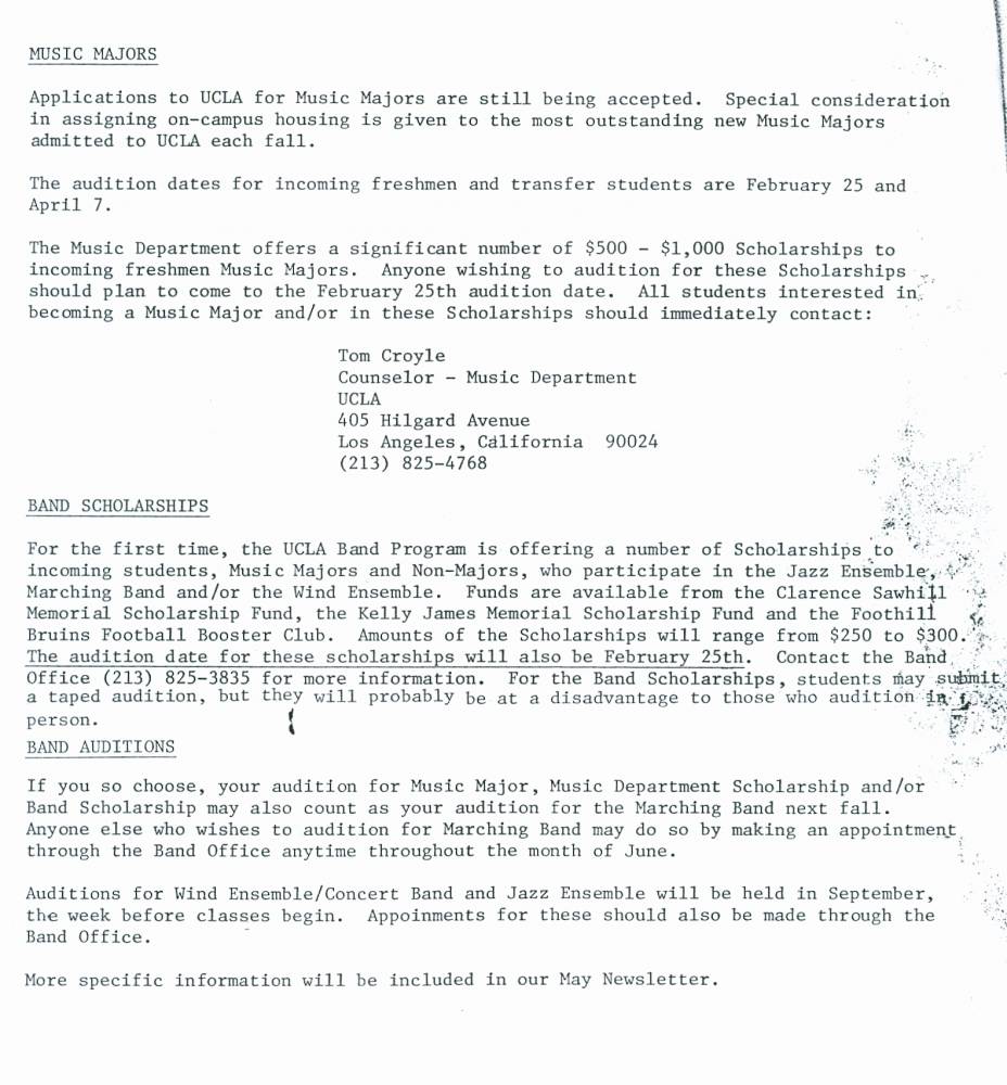 1983 Band Season ReportNewsletter pg 4