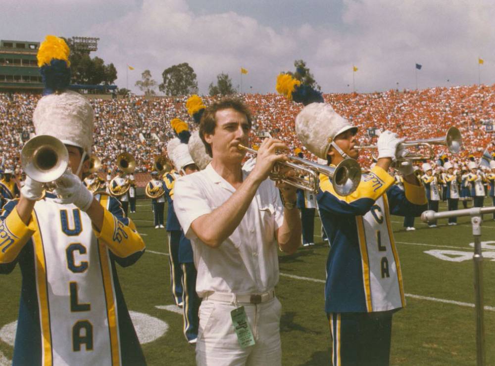 Al Vizzutti performing with the Band, Nebraska game, September 22, 1984