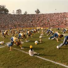 Band breakdancing during "All Night Long," USC game, November 17, 1984 