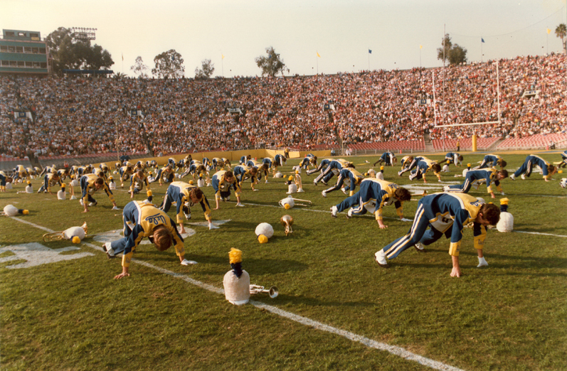 Band breakdancing during "All Night Long," USC game, November 17, 1984 