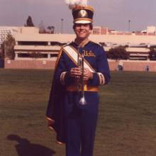 Dave Tolle in uniform prototype, Spaulding Field, 1984