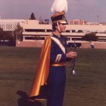 Dave Tolle in uniform prototype, Spaulding Field, 1984