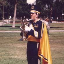Dave Tolle in uniform prototype, Schoenberg Quad, 1985