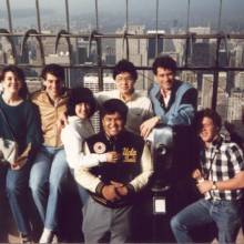 Band at Empire State Building, 1985 NIT Tournament