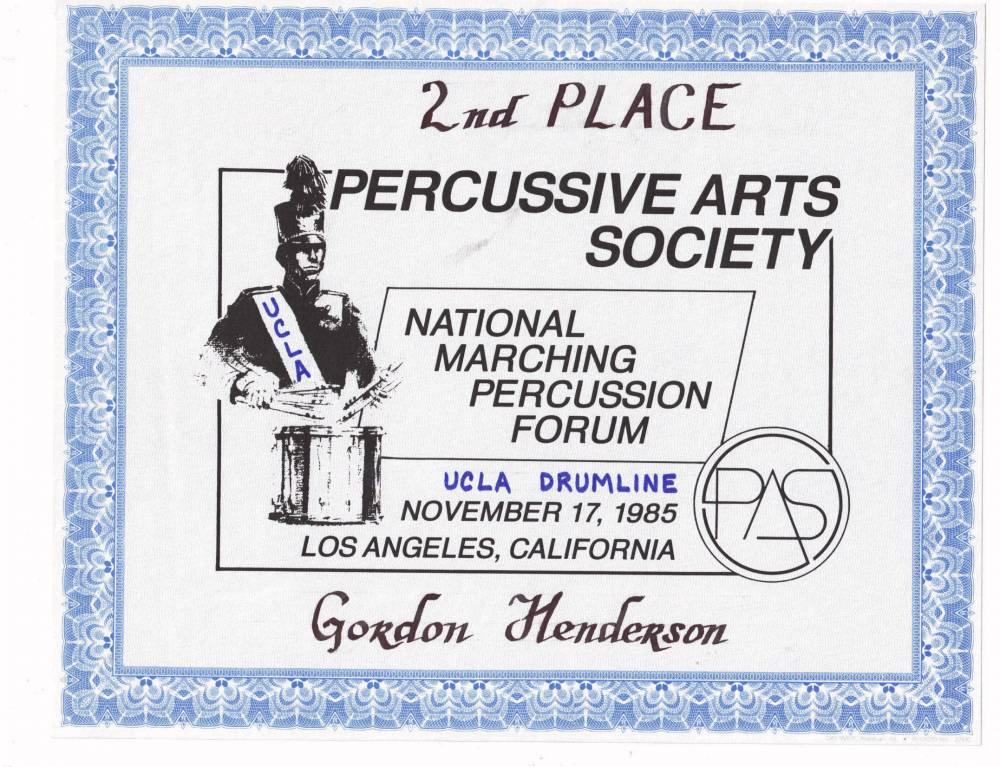 1985 PAS Certificate